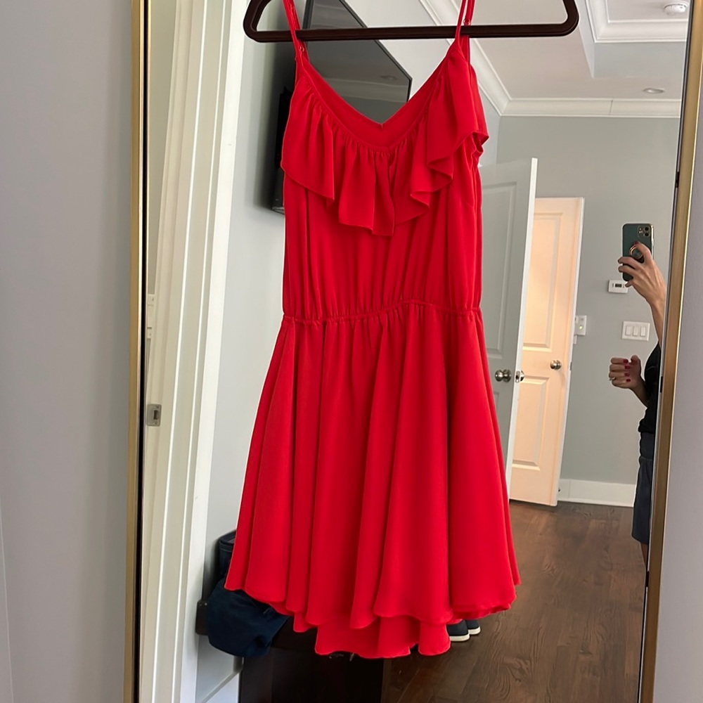 AQUA Rich Red Transition Dress